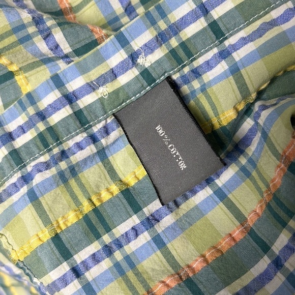 Talbots mens shirt size large short sleeve spring cruise wear button down collar - Picture 3 of 11